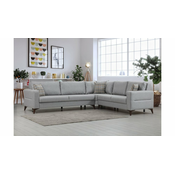 ATELIER DEL SOFA Ugaona garnitura Kristal 3+Corner+2 Light Grey