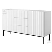 Komoda Nicole 150 2D3SZ - bela, črne noge