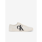 White Mens Calvin Klein Jeans Canvas Sneakers