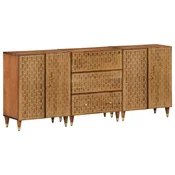 vidaXL Stranske omarice 3 kosi 60x33x75 cm trden mangov les
