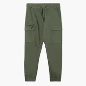 Cropp - Pantalone s cargo džepovima - pepaljasto zelena