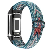 INF Fitbit Charge 5 zapestnica s pletenim vzorcem modra/oranžna, (21264673)