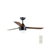 BAYSIDE 531018 - Plafonski ventilator MEGARA, 2xE14/15W/230V, crne boje, sa daljinskim upravljacem