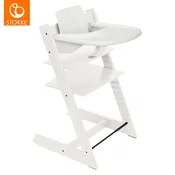 Stokke stol za hranjenje Tripp Trapp set 3v1 white/white 685500- pladenj