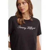 TOMMY HILFIGER Majica  črna / bela