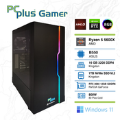 PCPLUS gaming desktop PC Gamer R5-5600X 16GB 1TB NVMe SSD Windows 11 Home