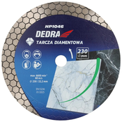 DEDRA-EXIM Diamantna rezna plošča s satjastim segmentom, rezna plošča DEDRA H1046, mokro rezanje, suho rezanje, premer 230 mm