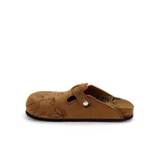 Goby Cokle Women Calceo Brown Clogs CALN201 with flowers rjava