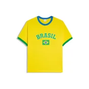 Bershka Majica MUNDIAL modra / rumena / zelena / bela