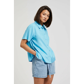 Marisse Womens Shirt L-Ko-4360 Turquoise