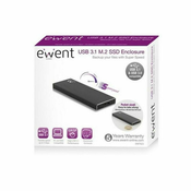 slomart zunanji disk ewent ew7023 ssd m2 usb 3.1 aluminij