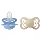 bibs® simetrična duda supreme silicone vanilla & sky blue