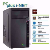PCPLUS i-NET Ryzen 5 5600G 8GB 512GB NVMe M.2 SSD W10PRO