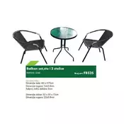 FARM POWERED BY WURTH Balkon set Sto i dve stolice FBS2