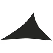 shumee vidaXL Senčno jadro, 160 g/m2, črno, 4x5x6,8 m, HDPE