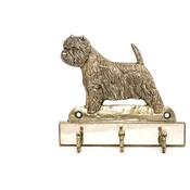 shumee Zahodnovišavski beli terier, westie - obešalnik za ključe s psom, medeninasto držalo za pasje dodatke, elegantna dekoracija hodnika znamke Art-Dog