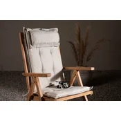 Venture Design Blazina za stol 5 položajev z vzglavnikom 116x46 cm kremasta