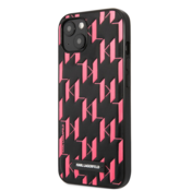 KARL LAGERFELD KLHCP13MMNMP1P za iPhone 13 6.1 črno pink zaščita - Monogram Plaque
