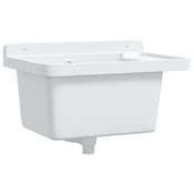 MAISON CHIC Stenski Umivalnik - Kopalna umivalnik - Lavabo bel 50x35x24 cm smola, (21684707)