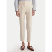 Weekend Max Mara Hlače iz tkanine Rana 2615131021 Écru Slim Fit