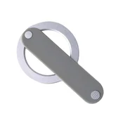 INF Magnetno držalo za telefon z trakom - aluminijasta zlitina in TPU - združljivo z brezžičnim polnjenjem Silver, (5000090884)