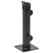 Baza suncobrana za stup O 38/48 mm mat crna celicna