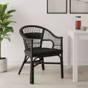 vidaXL vidaXL Zložljiva stolica Črna 60 x 60 x 81 cm Ratan, (5000296874)