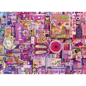 Cobble Hill - Puzzle Zbirka Rainbow: Purple 1000 - 1 000 kosov