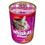 WHISKAS Adult Govedina u umaku konzerva 400g
