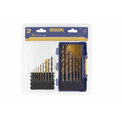 Irwin Komplet titanovih HSS kovinskih svedrov 1,5-10 mm 15 kosov.