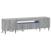 vidaXL LED TV omarica Siva Sonoma Inženirski les