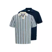 Jack & Jones Premium Majica JPRBLUHARRY  mornarska / svetlo modra / off-bela