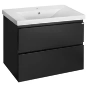 ALTAIR Vanity Unit 77,5x60x45cm, črna mat - Črna - 77,5x60x45,3 cm - Aqualine - ALTAIR - 24 - MDF/laminat - 775 - 600 - 453 - 14