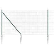 Vidaxl Varjena žična ograja s konicami 10 x 1 m (Š x V)