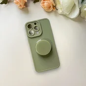Infostyle Silikonski ovitek Popsocket za iPhone 14 Pro Max Zelena/TPU silikon