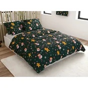 Ljubki dom Posteljnina iz mikrovlaken SNEŽAK IN INGERBEAR zelena Velikost posteljnine: 70 x 90 cm | 140 x 220 cm