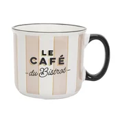 shumee Elegantna skodelica Bistrot 450 ml bež črte