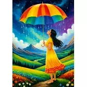 Enjoy - Puzzle Mavrični dežnik - 1 000 kosov