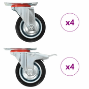 vidaXL Gibljiva kolesa 8 kosov 75 mm