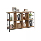 Songmics Knjižna omara 8 predelkov 80x33x149 cm rjava