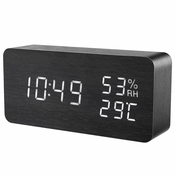 INF Digitalna LED budilka - črna, (21236341)