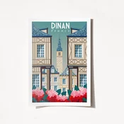 Wallity Poster Dinan France-1957, 21x29,7 cm