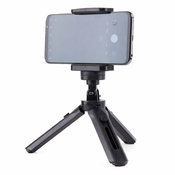 Stativ s držacem za mobilni telefon / Selfie štap / GoPro - Crna KP31106