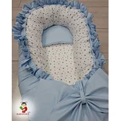 Bubamara037 Gnezdo za bebe sa karnerom Zvezdice, Svetloplavo