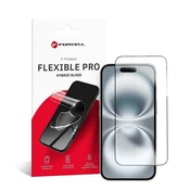 FORCELL Hibridno steklo za iPhone 16 Forcell Flexible 5D, črno