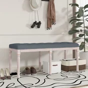 Vidaxl Klop temno siva 110x40x49 cm žamet
