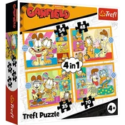 Northix Komplet sestavljank Garfield 4 v 1 za otroke zabaven in privlačen