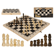 Sklopivi drveni šah 34×34cm šahovska ploca XL