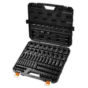 VEVOR Komplet udarnih nasadnih ključev 90-delni 3/8 pogon SAE 14-34 v metričnih 6-19 mm 47x6x39 cm