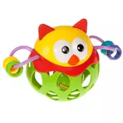 Bam-Bam Rattle aktivnostna igrača z ropotuljico 6m+ Owl 1 kos